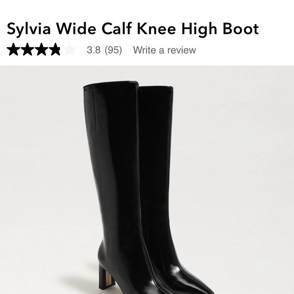 Sam Edelman Black Wide Calf Knee High Boot